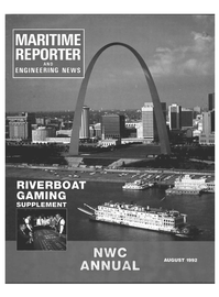 Maritime Reporter Magazine Cover Aug 1992 - 