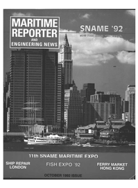 Maritime Reporter Magazine Cover Oct 1992 - 
