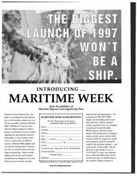 Maritime Reporter Magazine, page 3rd Cover,  Sep 1997