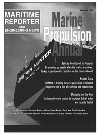 Maritime Reporter Magazine Cover Sep 1999 - 