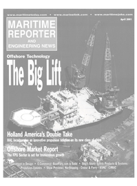 Maritime Reporter Magazine Cover Apr 2001 - 