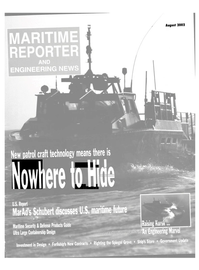 Maritime Reporter Magazine Cover Aug 2002 - 
