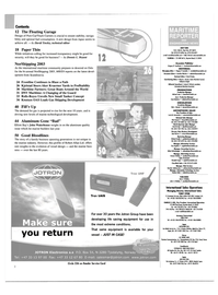 Maritime Reporter Magazine, page 2,  May 2003