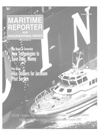 Maritime Reporter Magazine Cover Oct 2003 - 