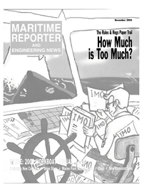 Maritime Reporter Magazine Cover Nov 2003 - 