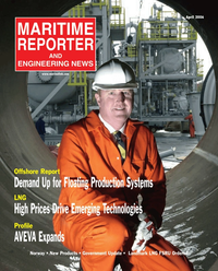 Maritime Reporter Magazine Cover Apr 2006 - The Offshore Industry Annual
