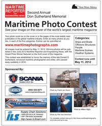 Maritime Reporter Magazine, page 3rd Cover,  Apr 2012