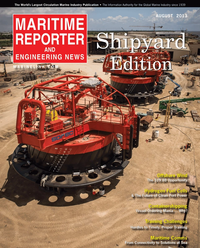 Maritime Reporter Magazine Cover Aug 2013 - Shipyard Edition