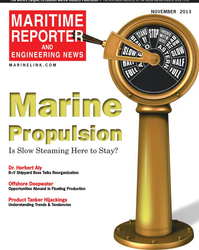 Maritime Reporter Magazine Cover Nov 2013 - Marine Propulsion Annual