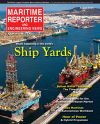 Maritime Reporter Magazine Cover Aug 2015 - Shipyard Edition