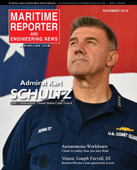 Maritime Reporter Magazine Cover Nov 2018 - Workboat Edition