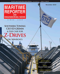 Maritime Reporter Magazine Cover Nov 2019 - Workboat Edition