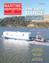 Maritime Reporter Magazine Cover Nov 2021 - The Workboat Edition