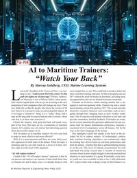 Maritime Reporter Magazine, page 8,  May 2024