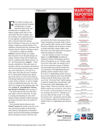Maritime Reporter Magazine, page 6,  Jun 2025