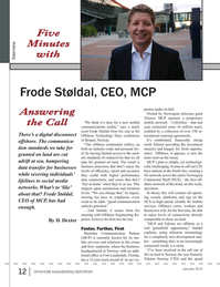 Offshore Energy Reporter Magazine, page 10,  Jan 2015