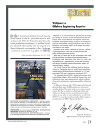 Offshore Energy Reporter Magazine, page 5,  Jan 2015