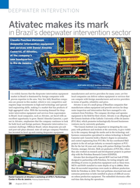 Offshore Engineer Magazine, page 36,  Aug 2014
