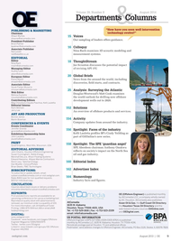 Offshore Engineer Magazine, page 7,  Aug 2014