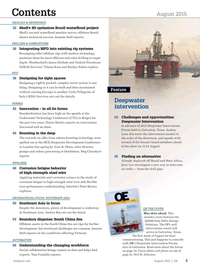 Offshore Engineer Magazine, page 1,  Aug 2015