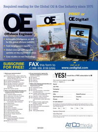 Offshore Engineer Magazine, page 3rd Cover,  Apr 2016
