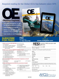 Offshore Engineer Magazine, page 95,  Aug 2016