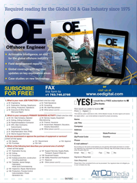 Offshore Engineer Magazine, page 59,  Oct 2016