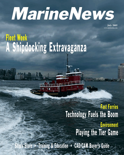 Cover of July 2005 issue of Marine News Magazine
