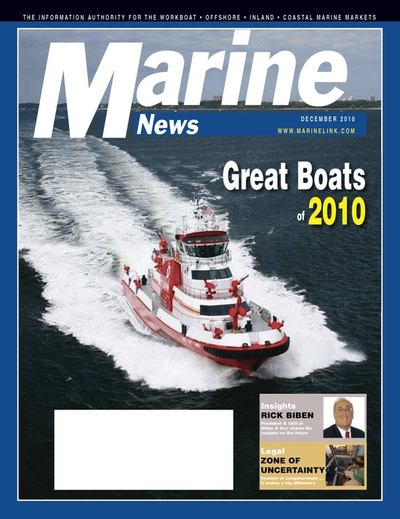 Cover of December 2010 issue of Marine News Magazine