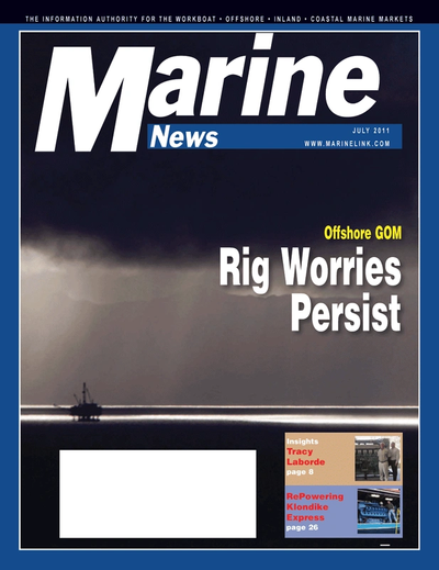 Cover of July 2011 issue of Marine News Magazine