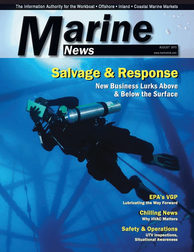 Cover of August 2013 issue of Marine News Magazine