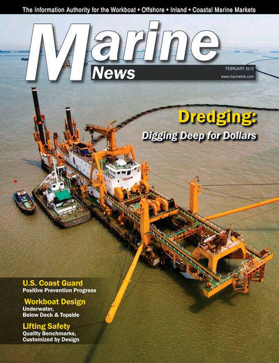 Cover of February 2015 issue of Marine News Magazine