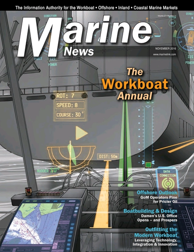 Cover of November 2016 issue of Marine News Magazine
