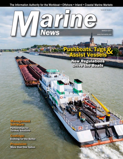 Cover of March 2017 issue of Marine News Magazine