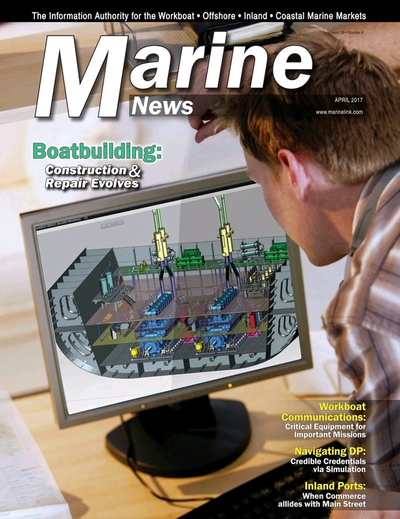 Cover of April 2017 issue of Marine News Magazine
