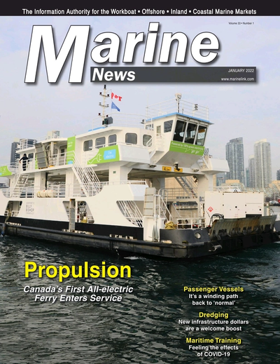 Cover of January 2022 issue of Marine News Magazine