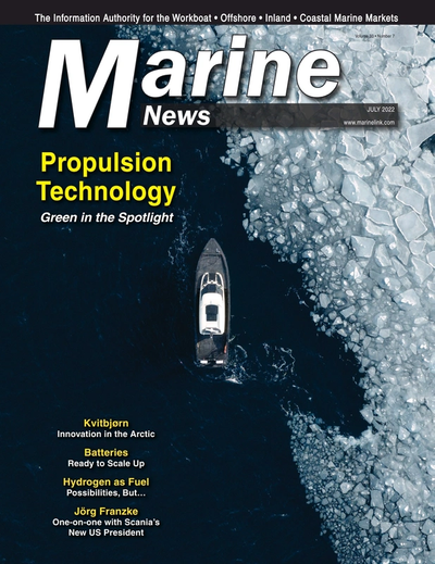Cover of July 2022 issue of Marine News Magazine