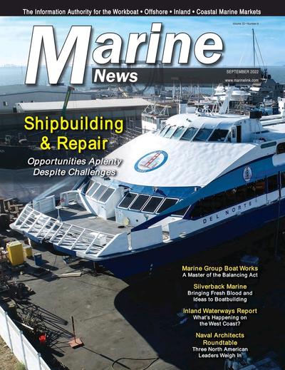 Cover of September 2022 issue of Marine News Magazine