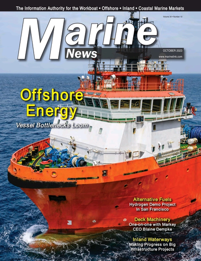 Cover of October 2023 issue of Marine News Magazine