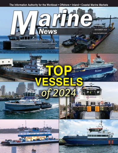 Cover of November 2024 issue of Marine News Magazine