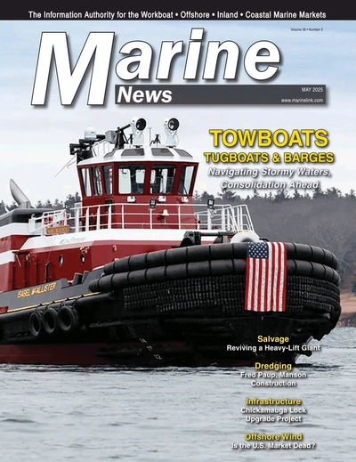 Cover of May 2025 issue of Marine News Magazine