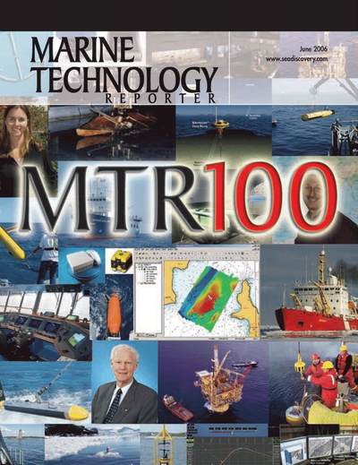Cover of June 2006 issue of Marine Technology Reporter Magazine
