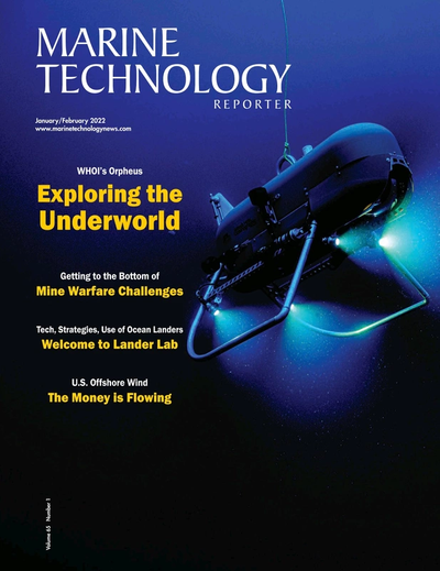 Cover of January 2022 issue of Marine Technology Reporter Magazine