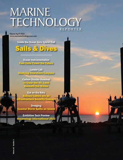 Cover of March 2022 issue of Marine Technology Reporter Magazine