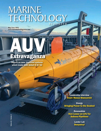 Cover of May 2022 issue of Marine Technology Reporter Magazine