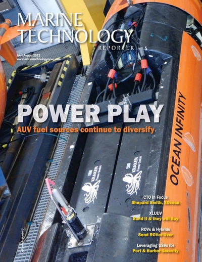 Cover of July 2022 issue of Marine Technology Reporter Magazine