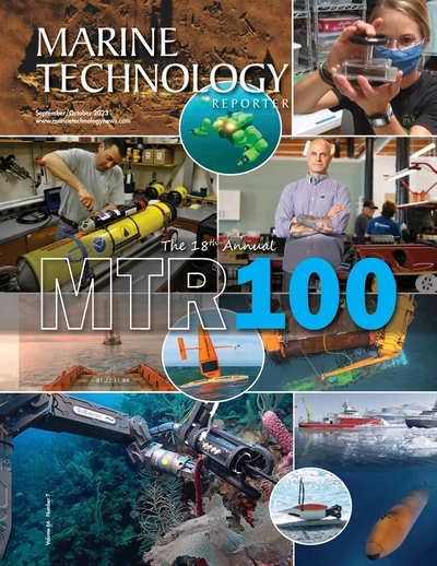Cover of September 2023 issue of Marine Technology Reporter Magazine