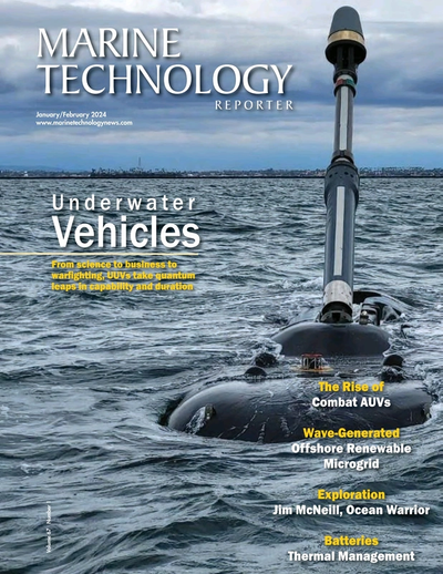 Cover of January 2024 issue of Marine Technology Reporter Magazine