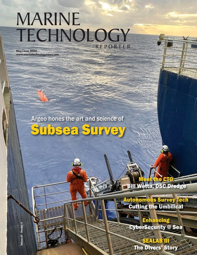 Cover of May 2024 issue of Marine Technology Reporter Magazine