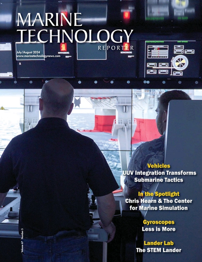 Cover of July 2024 issue of Marine Technology Reporter Magazine